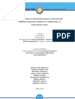 The Convenience and Precariousness of Genetically Modified Organisms GMOs For Modification of Agricultural Crops. - 1