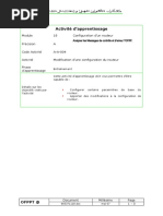 Activité D'apprentissage: 18 Configuration D'un Routeur Précision A Analyser Les Messages de Contrôle Et D'erreur TCP/IP