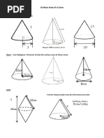 Surface Area of Cones