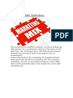 Marketing Mix Definition4Ps