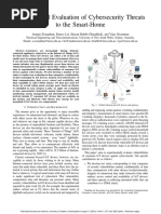 Experimental Evaluation of Cybersecurity Threats To The Smart-Home