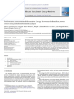 Performance Assessment of Alternative Energy Resources