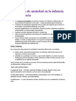 Trastornos de Ansiedad en La Infancia y Adolescencia