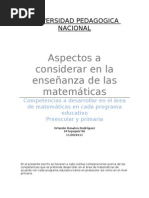 Aspectos A Considerar en La Enseñanza de Las Matematicas - Doc Mate 1 6o A