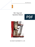 TKC40升降机操作说明书 TKC Man Lift Operation Manual