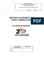 Steel Fabrication Method Statement