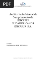 Auditoria Ambiental de Cumplimiento de ENVASUR