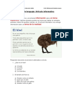 Guía de Lenguaje Articulo Informativo