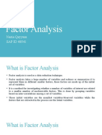 Factor Analysis: Nazia Qayyum SAP ID 48541