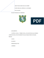 Control Social y Orden Social, Aplicación de Las Normas Juridicas en El Funcionamiento de Las Relaciones Escolares Reales