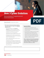 Aon - Cyber Solution: Ransomware Supplemental Questionnaire