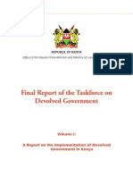 Final Report of The Task Force On Devolved Government