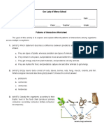 Worksheet - Patterns of Interactions