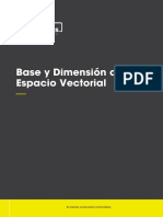 Base y Dimensión de Un Espacio Vectorial