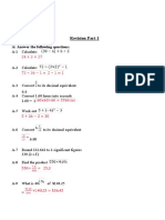 Revision Problems For Practice