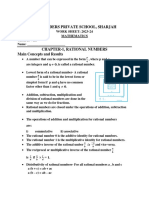 GR 8 Worksheet Rational Numbers