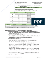 Grille Et Corrigé Epreuve de Maths Série C 2020