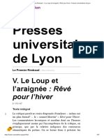 Le Premier Rimbaud - V. Le Loup Et L'araignée - Rêvé Pour L'hiver - Presses Universitaires de Lyon