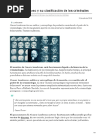 Lectura Cesare Lombroso y Su Clasificación de Los Criminales.