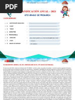 6° PLANIFICACIÓN ANUAL-6to Grado - 2023-ÚNICO CONTACTO