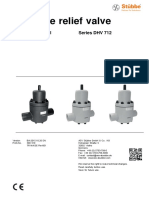 Stubbe DHV-712 Pressure Relief Valve Operating and Maintenace Instructions Manual