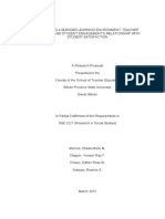 Draft 3 Group 1 Evaluating A Blended Learning Environment Teacher Presence and Student Engagements Relationship With Student Satisfaction Chapter 1