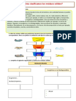 FICHA CT. Miércoles ¿Cómo Clasificamos Los Residuos Sólidos