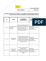 Programa de Los Cursos de Música.