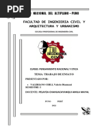 Etica en La Aplicacion de La Formacion de La Ingenieria Civil