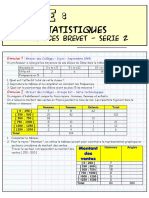 Statistiques - Exercices de Brevet - Serie 2