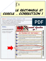 Triangle Rectangle Et Cercle - Exercices - Correction 1