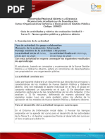 Guía de Actividades y Rúbrica de Evaluación - Unidad 3 - Tarea 3 - Nueva Gestión Pública y Gobierno Abierto