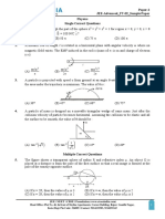 Single Correct Questions 1. Physics: Paper-2 JEE-Advanced - FT-02 - Sample Paper