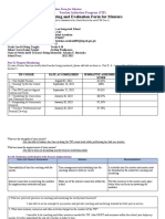 Mentoring and Evaluation Form