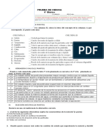 PRUEBA DE CIENCIA Materia 6°