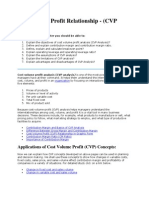 Cost Volume Profit Relationship