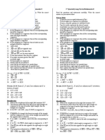 3rd Quarterly Long Test in Mathematics 8