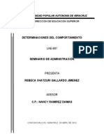 Determinaciones Del Comportamiento