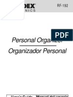 Personal Organizer Organizador Personal: User's Guide Manual Del Usuario