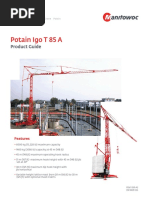 Potain Igo T85A Tower Crane Product Guide