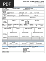 Planilla de Informacion Del Cliente PJ