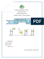 Université Saad Dahleb - Blida - Faculté Des Sciences Département de Chimie Spécialité: Master 1 Chimie Analytique