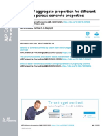Effect of Aggregate Proportion For Different Types On Porous Concrete Properties
