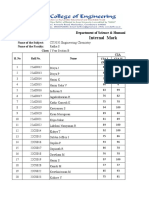 CY3151-EnGG - Che - Conso Idated Marks and Attendance