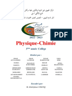 Fiches Téchniques Physique Chimie 3AC PLS 2023