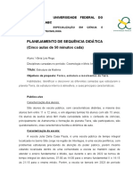 Sequencia Didatica de Cosmologia, Ciencias e Meio Ambiente