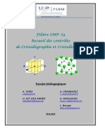 EXAMEN Cristallographie Géométrique Et Cristallochimie SMP-S4-Enoncés