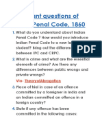 Most Important Questions On IPC For Mains Exams