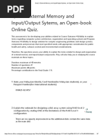 Quiz 2 - External Memory and Input - Output Sytems, An Open-Book Online Quiz