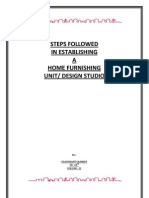 Steps Followed in Establishing A Home Furnishing Unit/ Design Studio